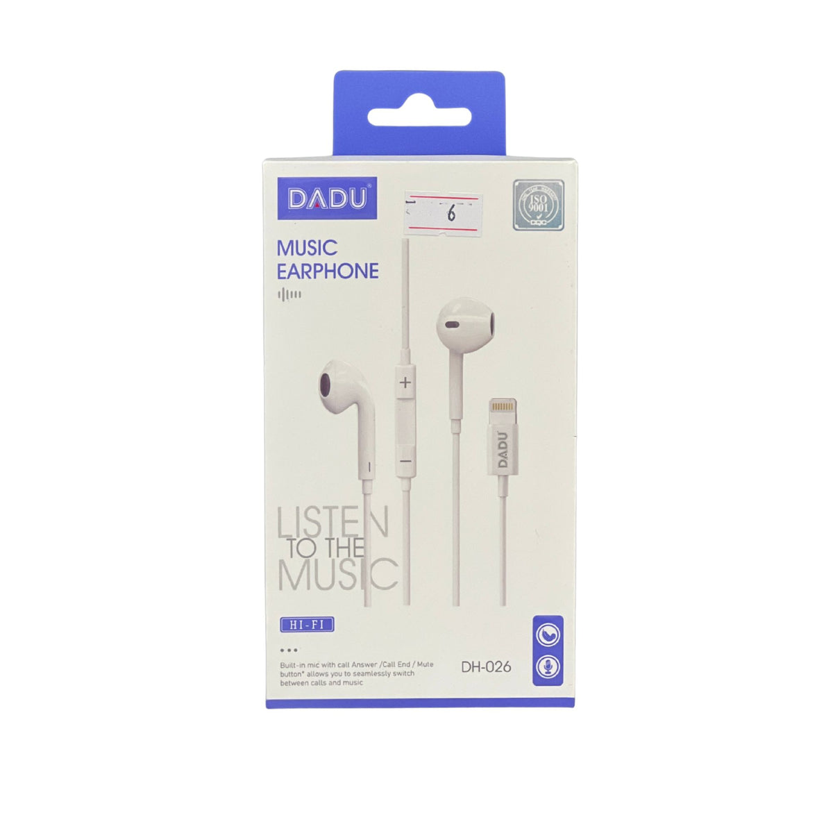 DADU DH-026 MUSIC EARPHONE LIGHTNING FOR IOS