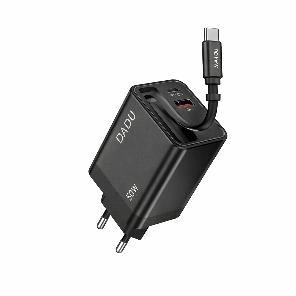 DADU DC-393 A+C ADAPTER WITH TYPE-C CABLE ATTACHED 50W